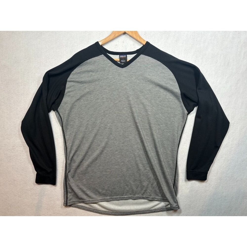 Vintage Patagonia Midweight Capilene V-Neck Base Layer Shirt Raglan Size Large L